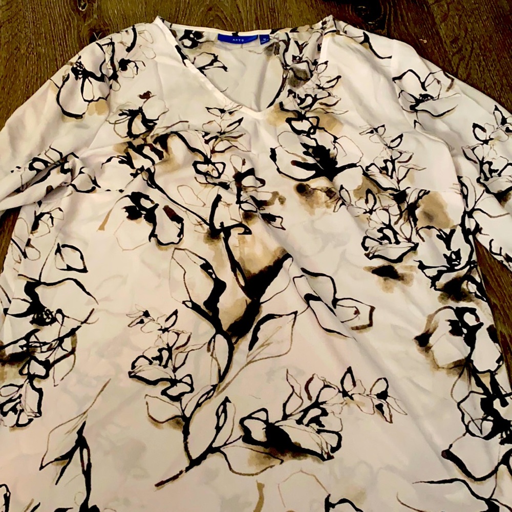 White and black blouse